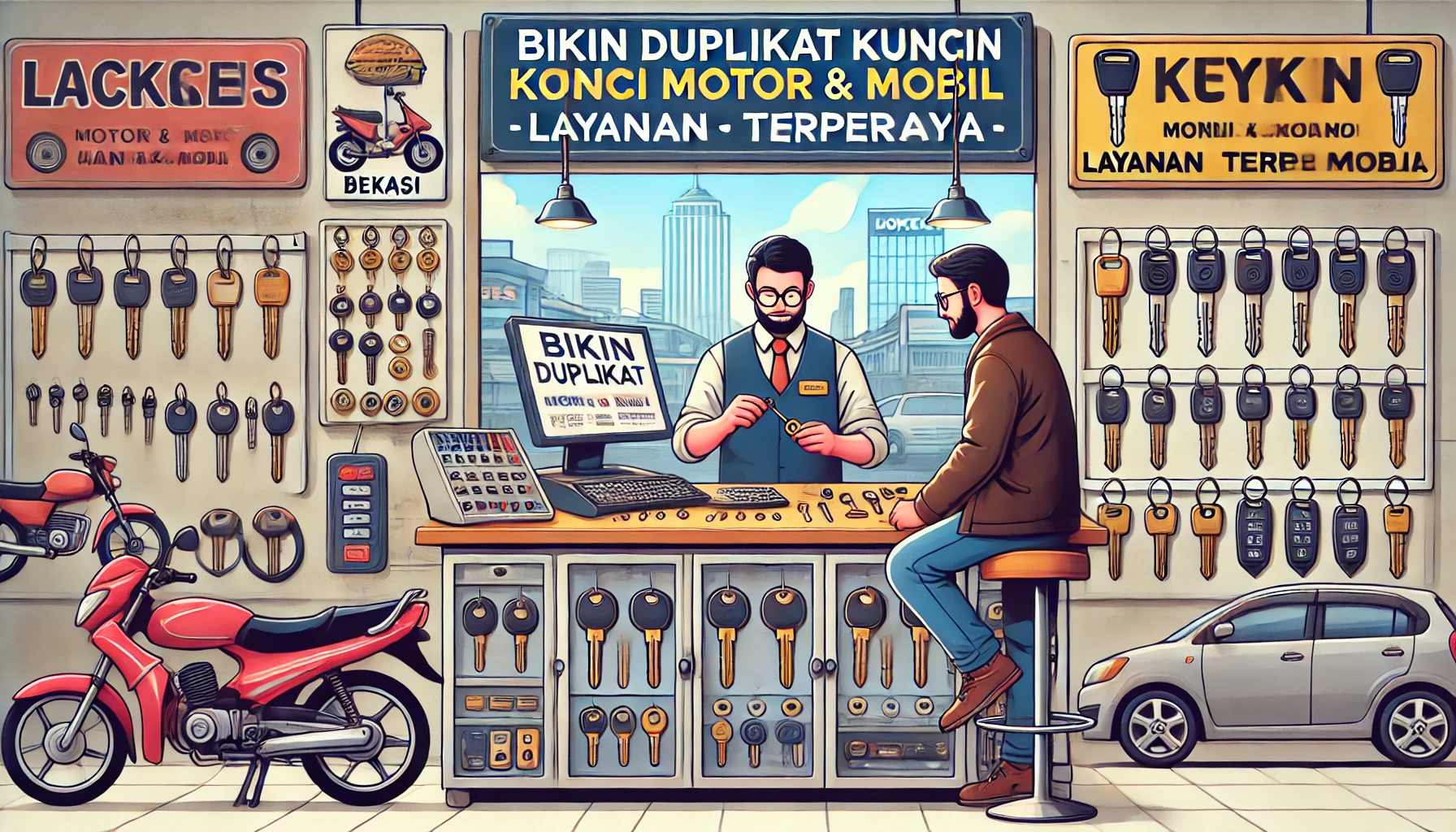 Bikin Duplikat Kunci Motor & Mobil Layanan Terpercaya