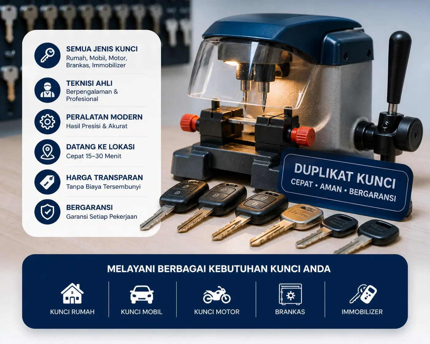 Duplikat kunci terdekat profesional