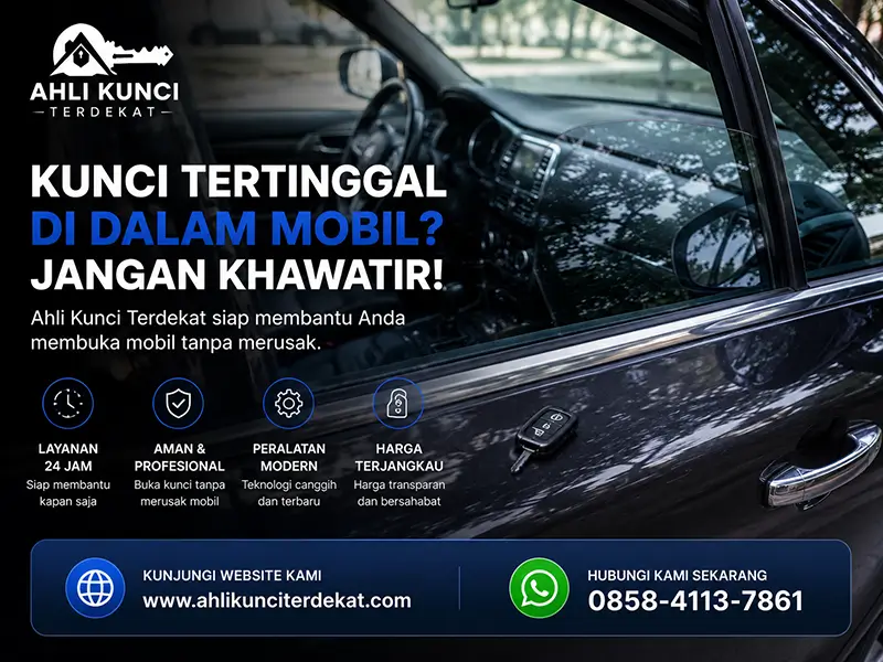 Kunci mobil tertinggal di dalam mobil
