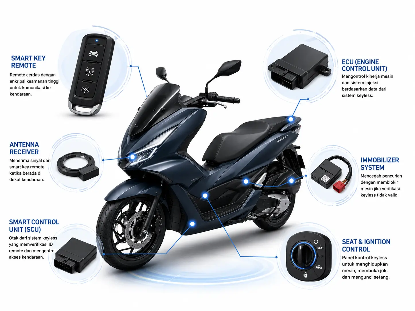 Cara Kerja Sistem Keyless Motor
