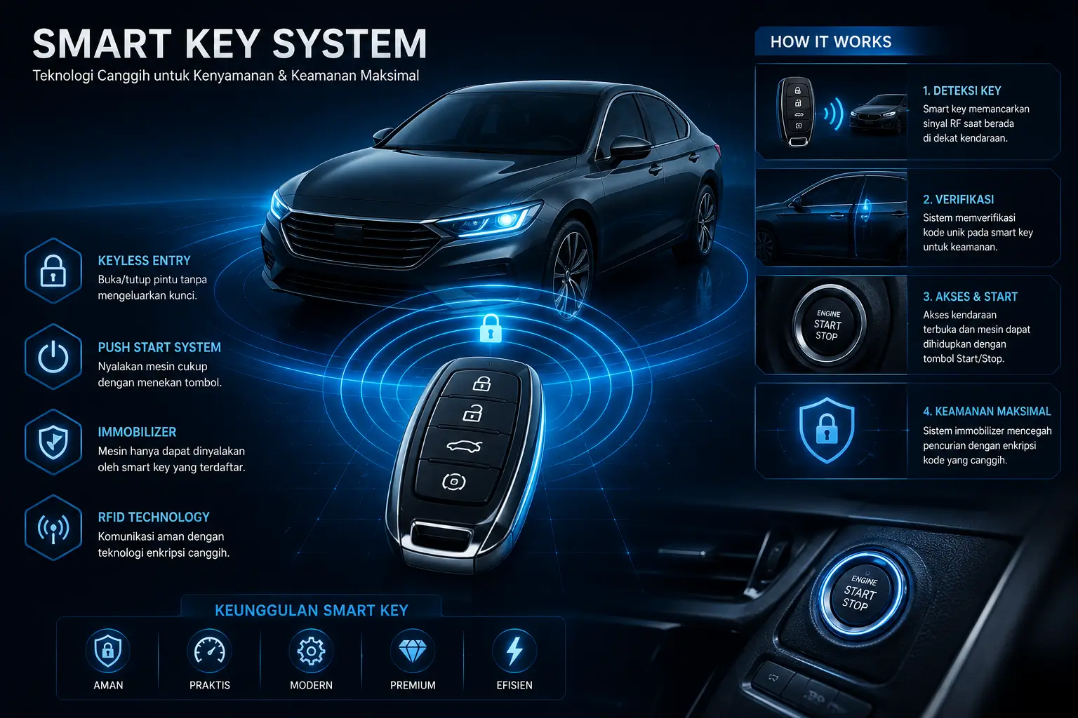 Cara Kerja Smart Key Mobil