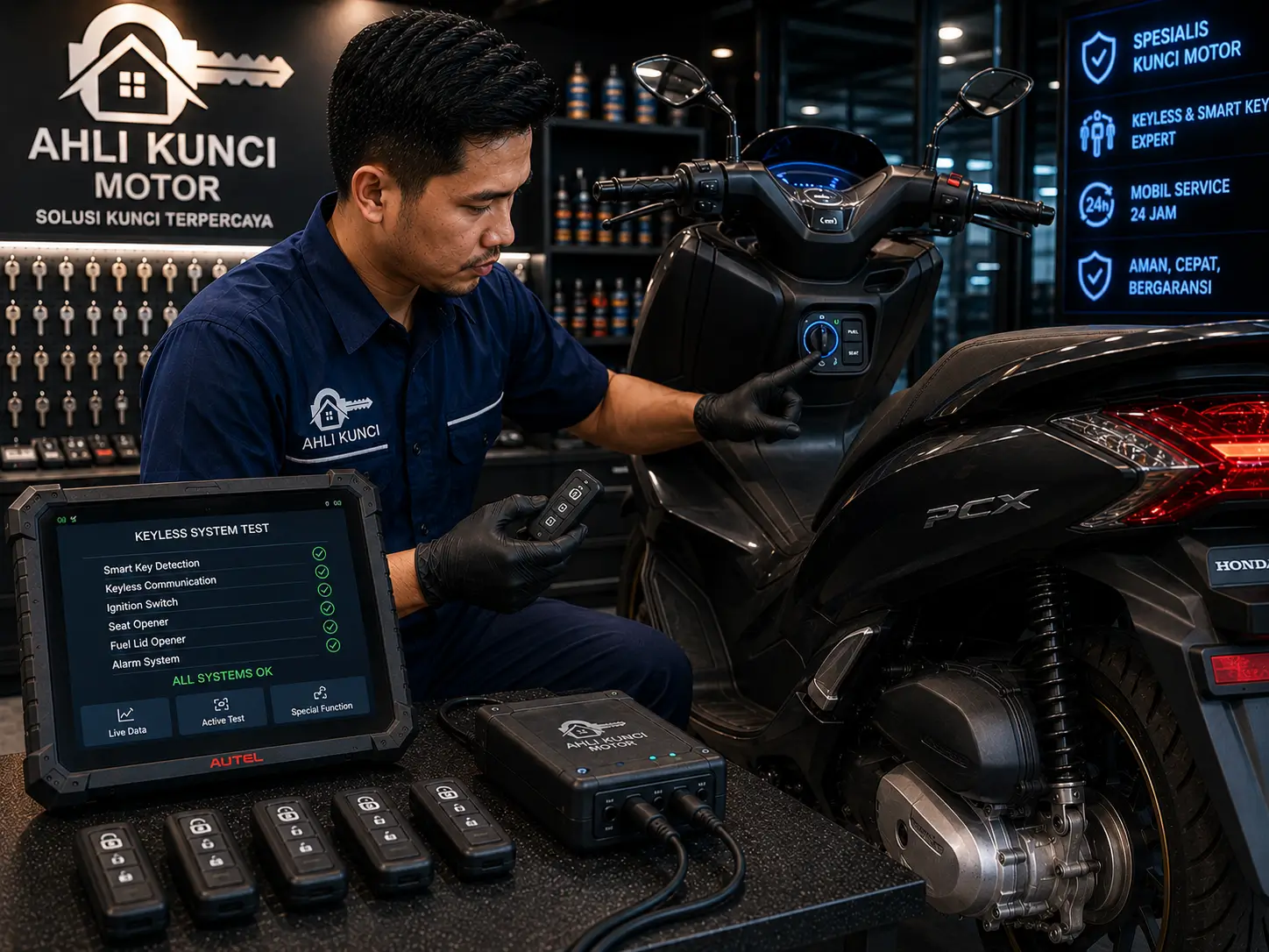 Pengujian Fungsi Keyless